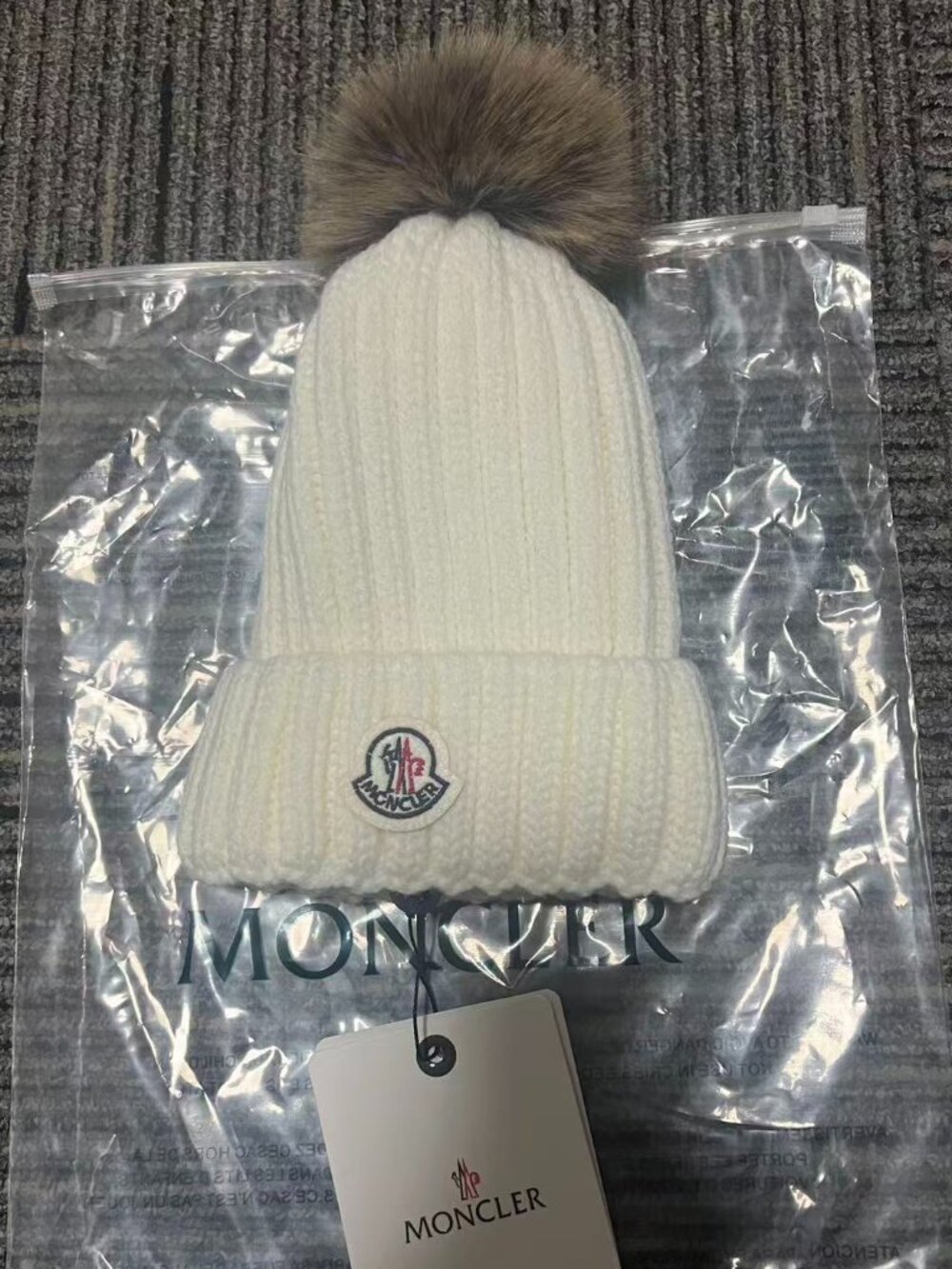 Women's White Moncler Hat